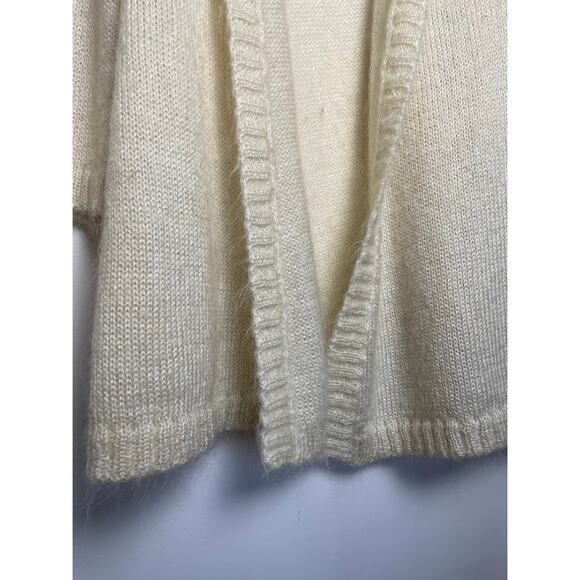 Giorgio Kauten Tricot Cardigan Sweater Womens Size 6 Cream Old Money Classic - Picture 3 of 14